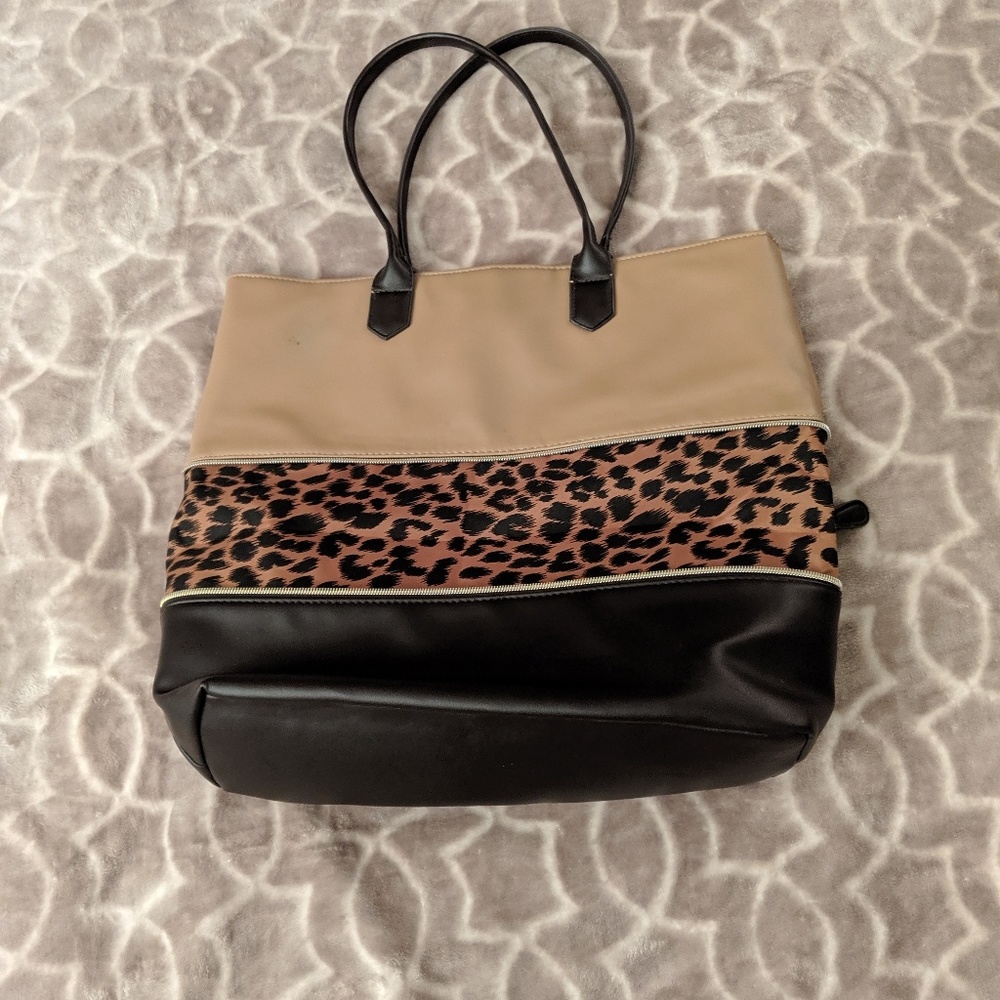 💖5 Beige & Brown expandable purse